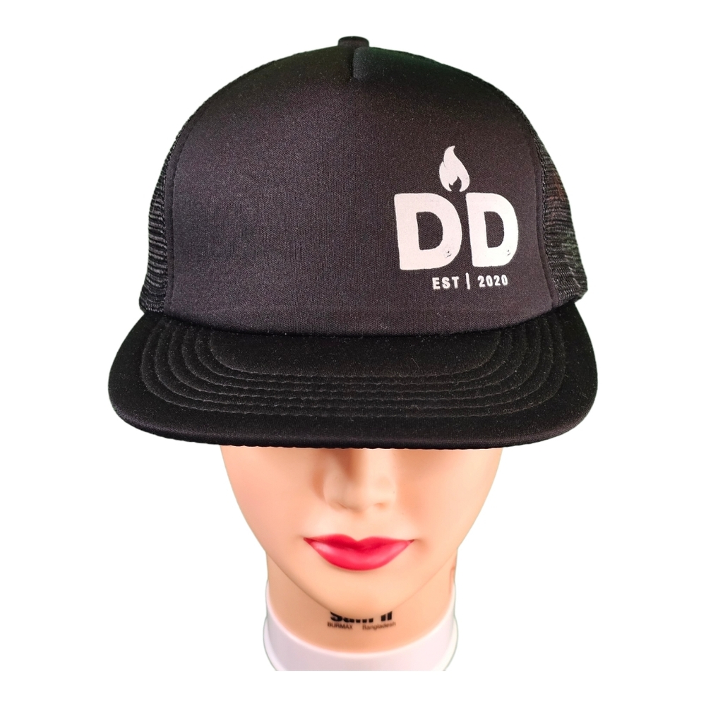 Disrict DD EST. 2020 Snapback Cap Black Trucker Baseball One Size Dad Hat Casual